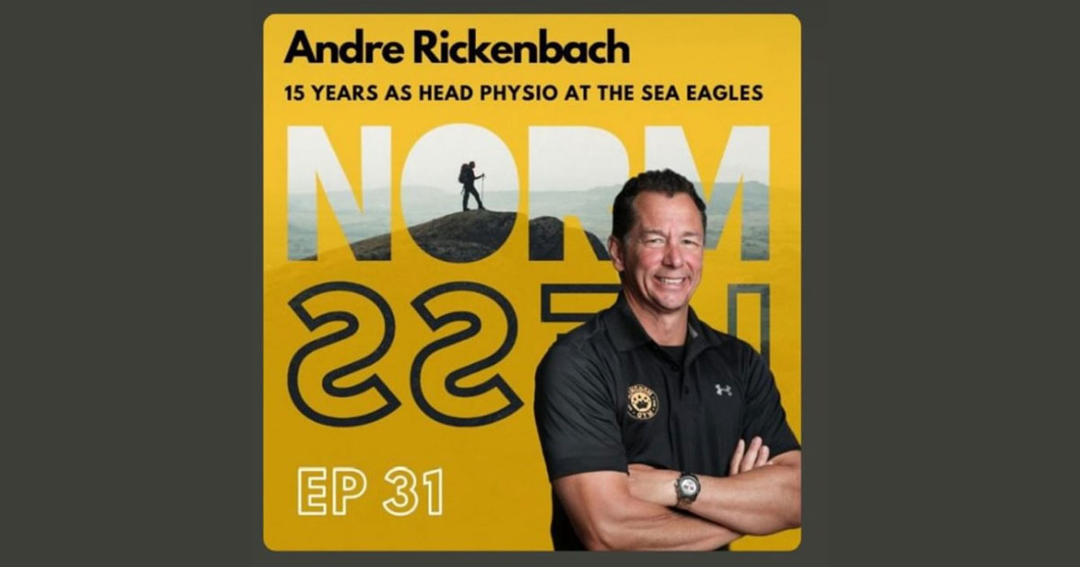 Listen to insights from 15 years as Head Physiotherapist for the Manly Sea Eagles managing the top 30 players with injury diagnosis, treatment and rehabilitation for return to training and match play. 