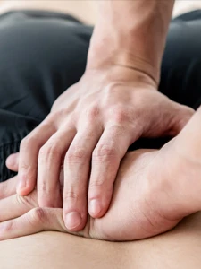 Soft tissue massage by physiotherapist on Sydney's Northern Beaches
